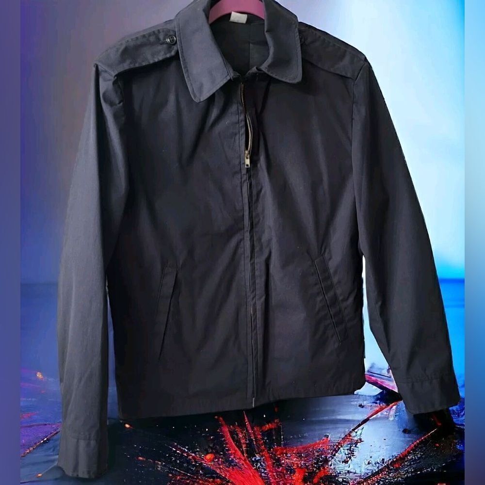 Vintage 1960s Creighton U.S. Navy Military Deck Jacket size L36 - Picture 2 of 8